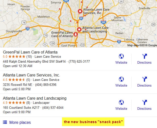 lawn business google listings